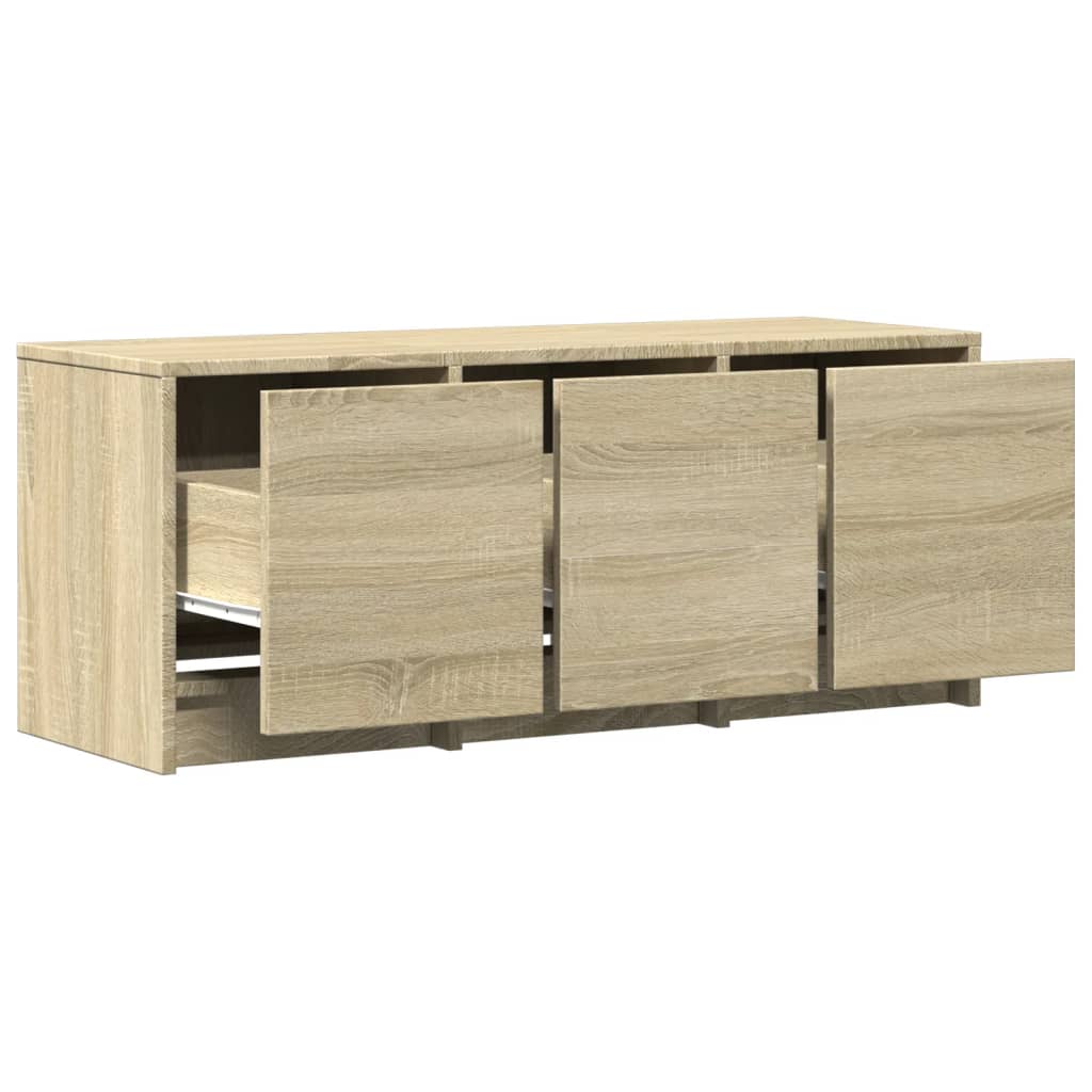 vidaXL TV Cabinet with LED Sonoma Oak 97x34x40 cm Engineered Wood