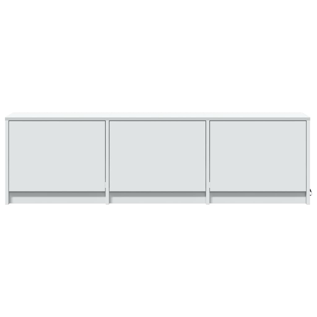 vidaXL TV Cabinet with LED White 140x34x40 cm Engineered Wood