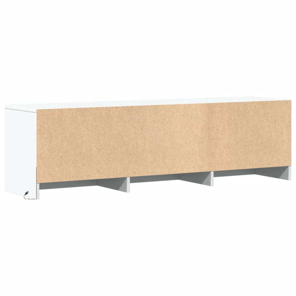 vidaXL TV Cabinet with LED White 140x34x40 cm Engineered Wood