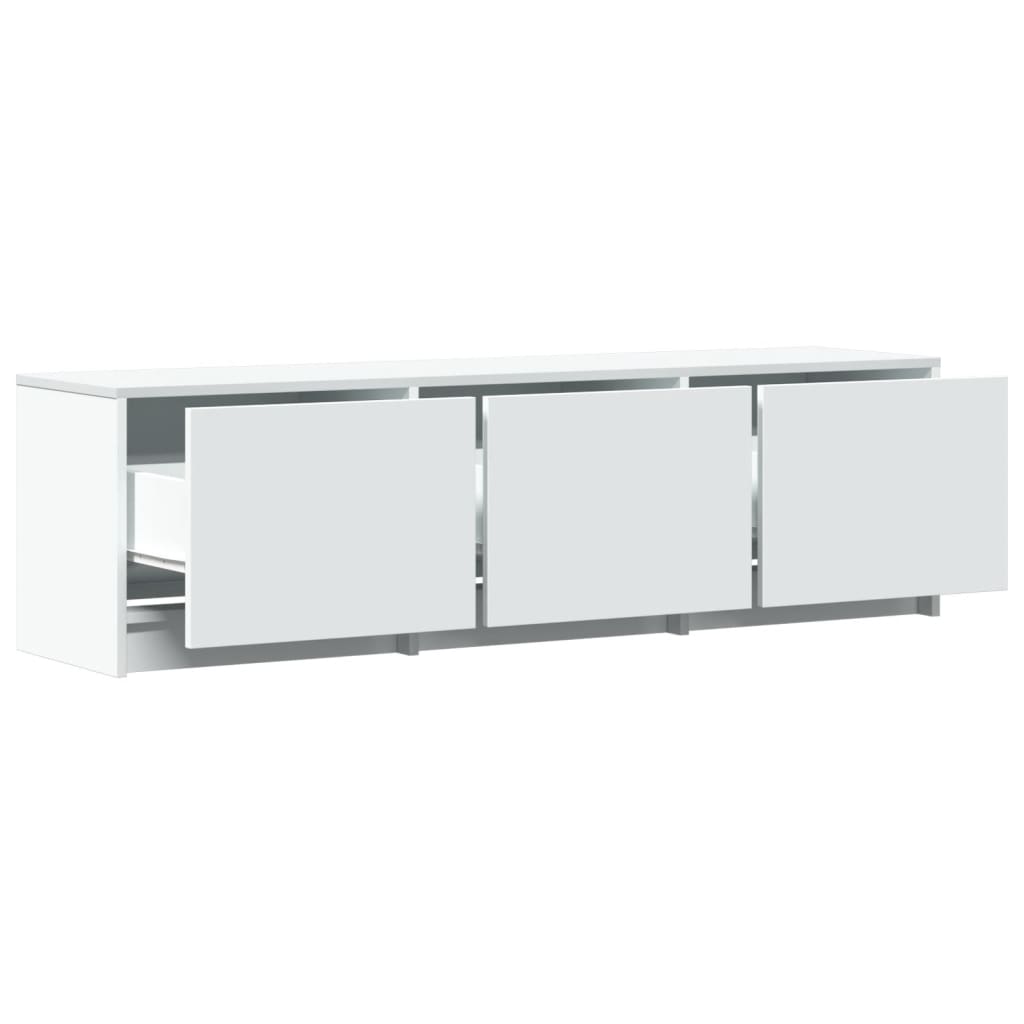 vidaXL TV Cabinet with LED White 140x34x40 cm Engineered Wood