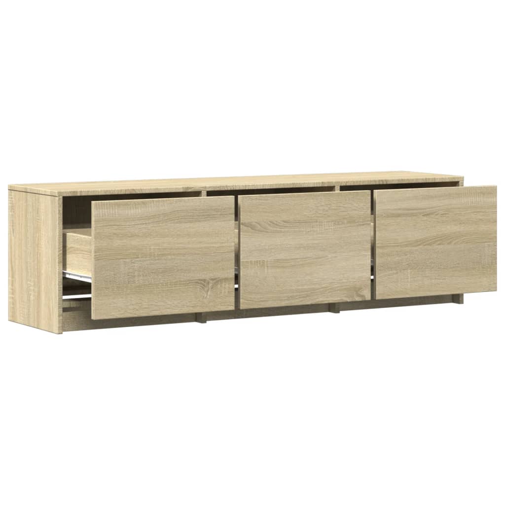 vidaXL TV Cabinet with LED Sonoma Oak 140x34x40 cm Engineered Wood