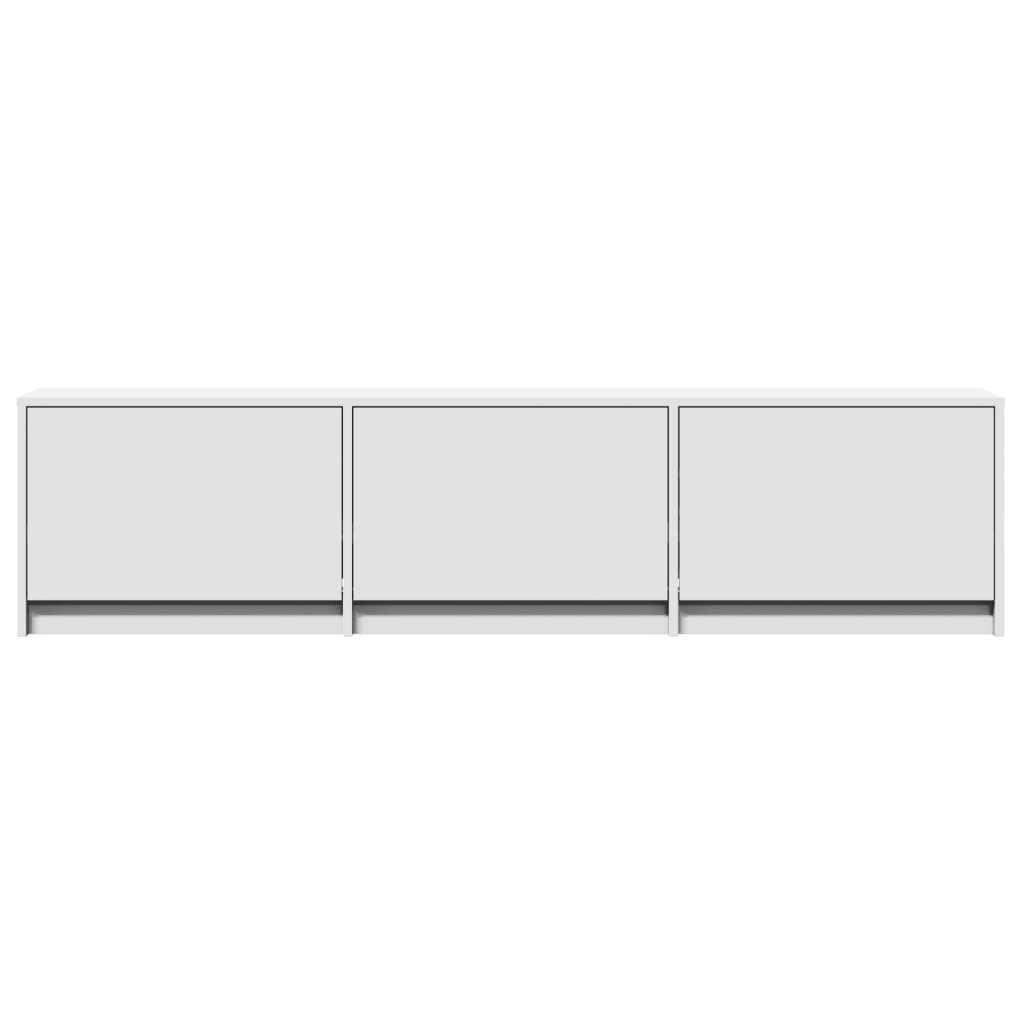 vidaXL TV Cabinet with LED White 165x34x40 cm Engineered Wood