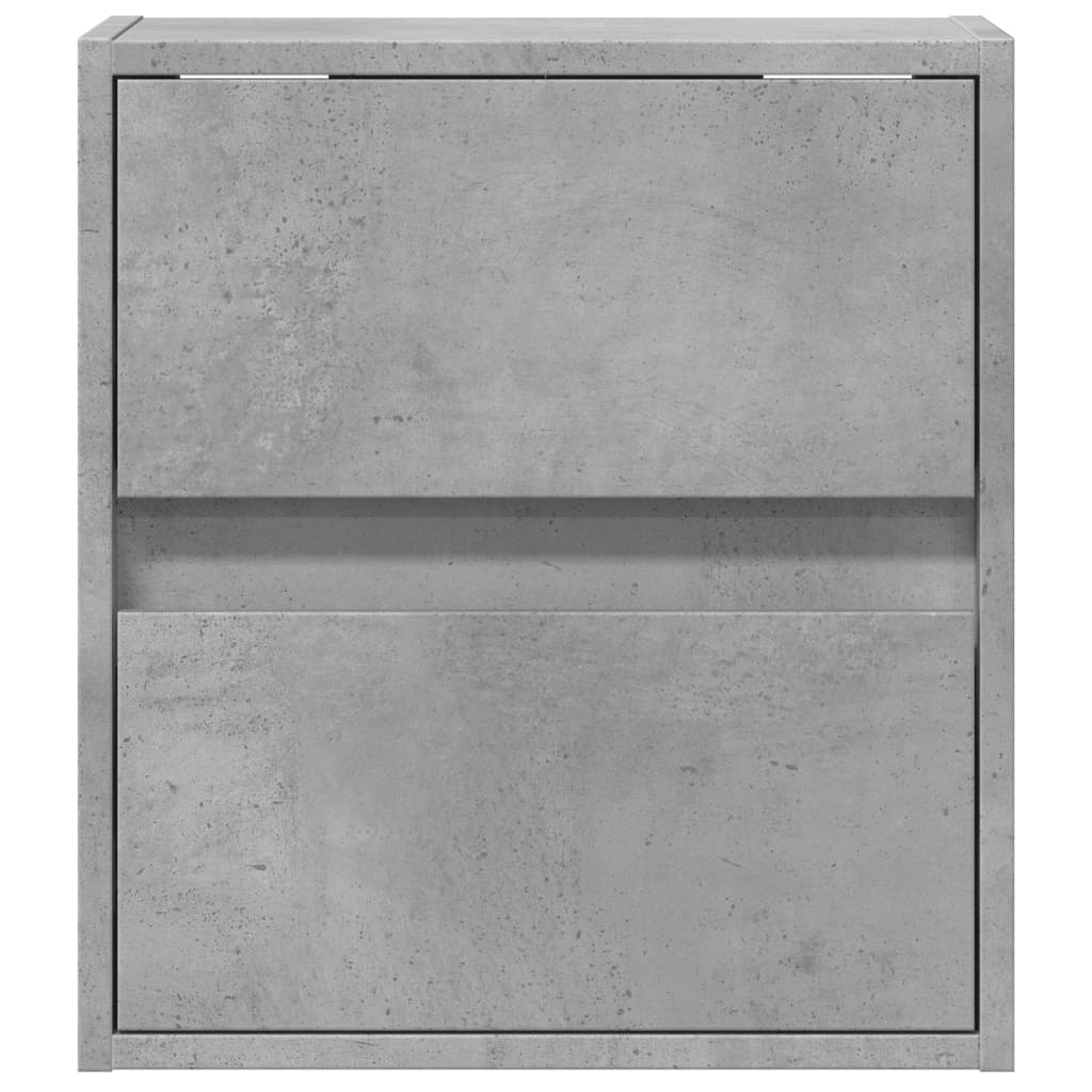 vidaXL TV Wall Cabinets with LED Lights 2 pcs Concrete Grey 41x31x45 cm