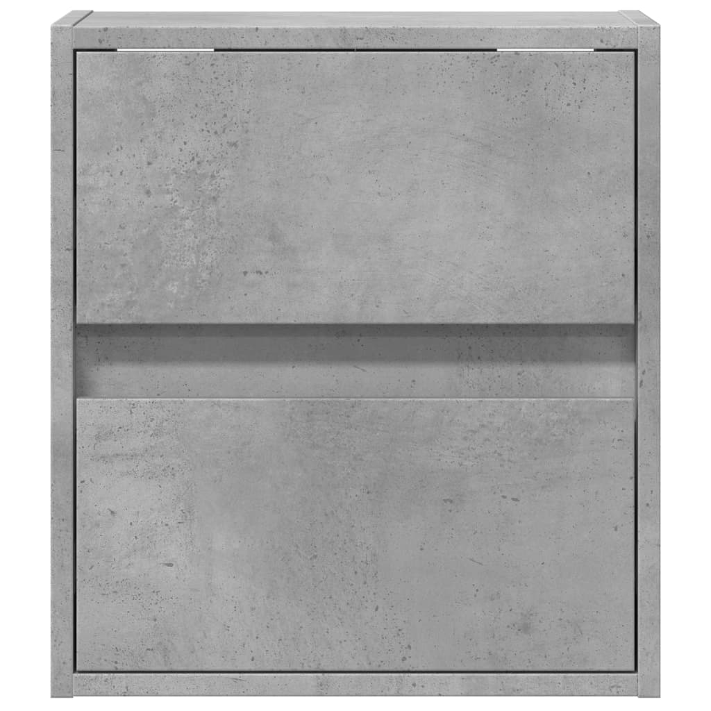 TV Wall Cabinets with LED Lights 2 pcs Concrete Grey 41x31x45cm
