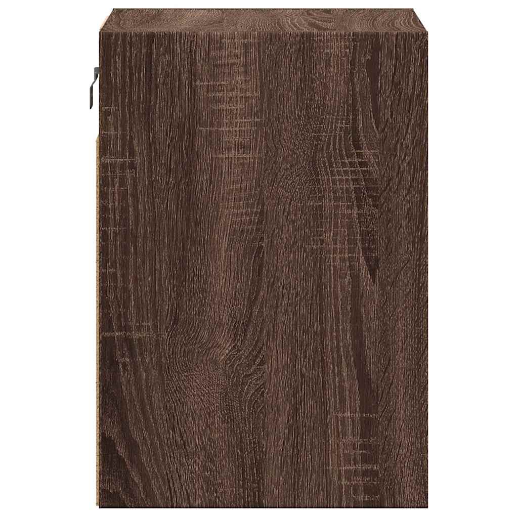 TV Wall Cabinets with LED Lights 2 pcs Brown Oak 41x31x45 cm
