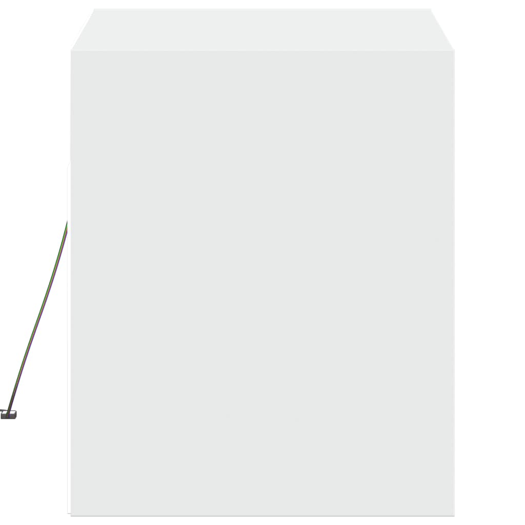 TV Wall Cabinet with LED Lights White 80x31x38 cm