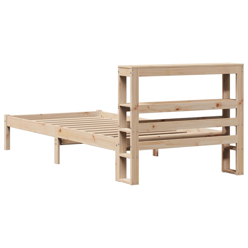 Bed Frame without Mattress 90x190 cm Single Solid Wood Pine