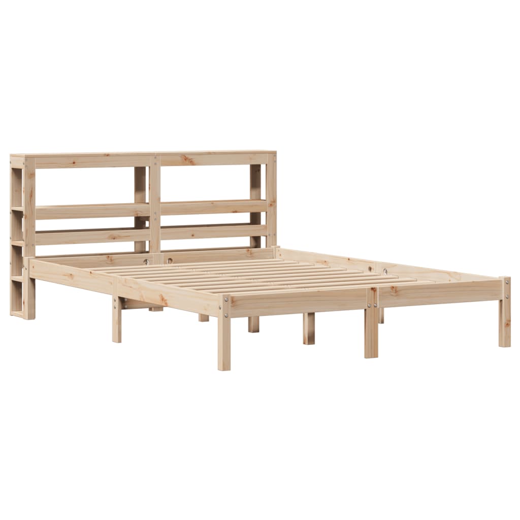 vidaXL Bed Frame without Mattress 120x190 cm Small Double Solid Wood Pine