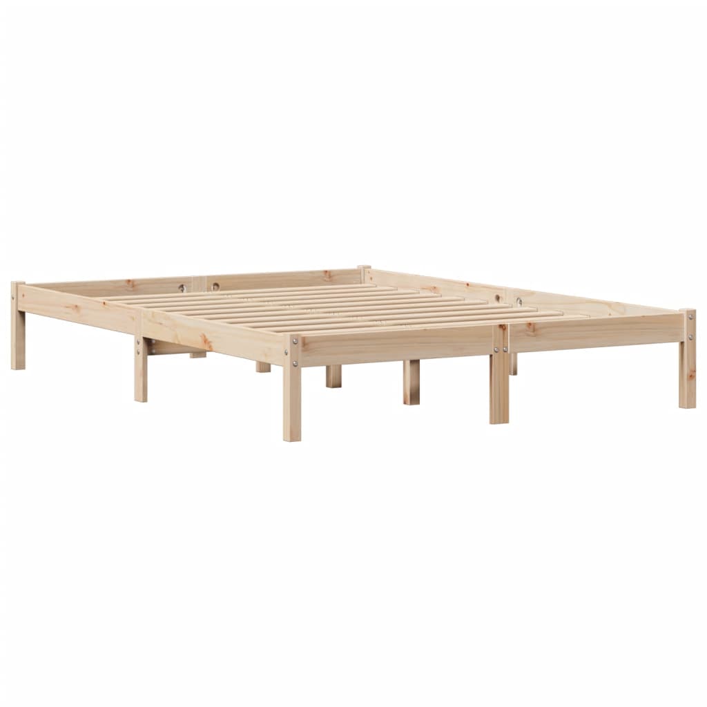 vidaXL Bed Frame without Mattress 120x190 cm Small Double Solid Wood Pine