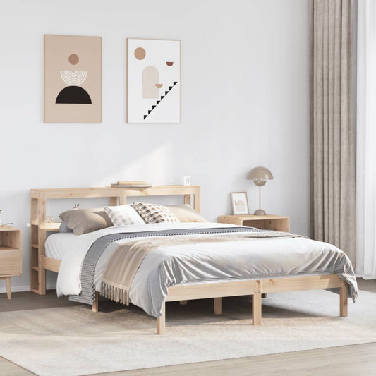 vidaXL Bed Frame without Mattress 120x190 cm Small Double Solid Wood Pine