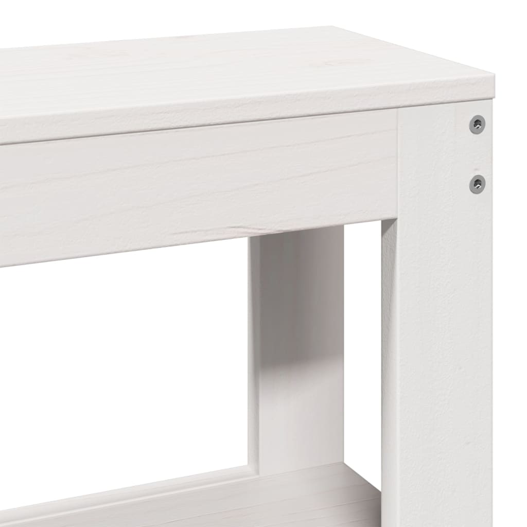 Bed Frame without Mattress White 90x200 cm Solid Wood Pine