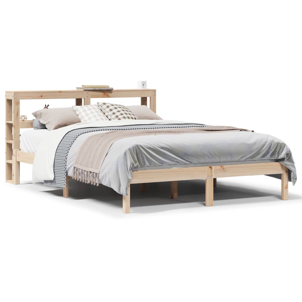 Bed Frame without Mattress 120x200 cm Solid Wood Pine