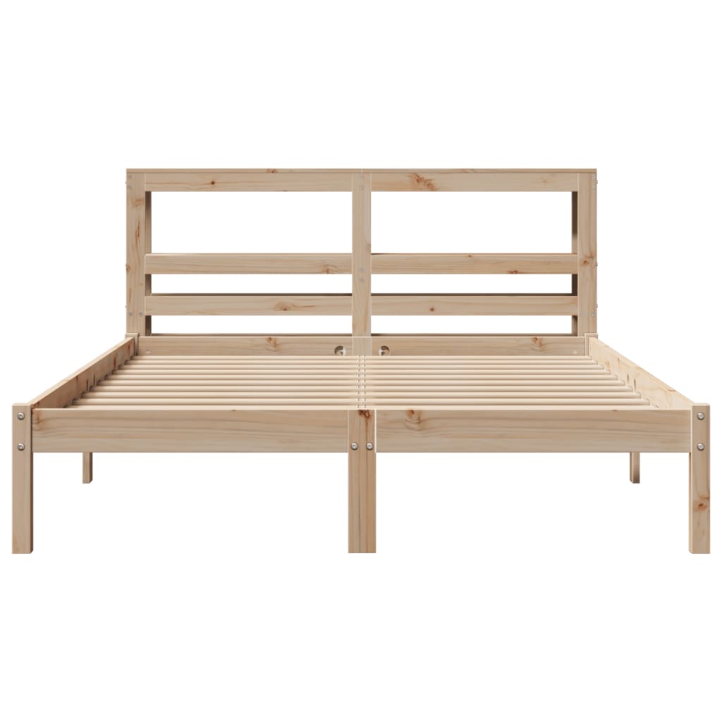 Bed Frame without Mattress 120x200 cm Solid Wood Pine