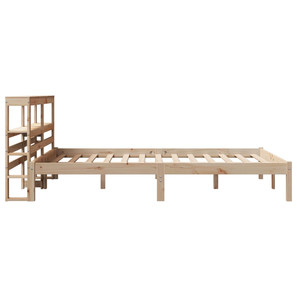 Bed Frame without Mattress 120x200 cm Solid Wood Pine