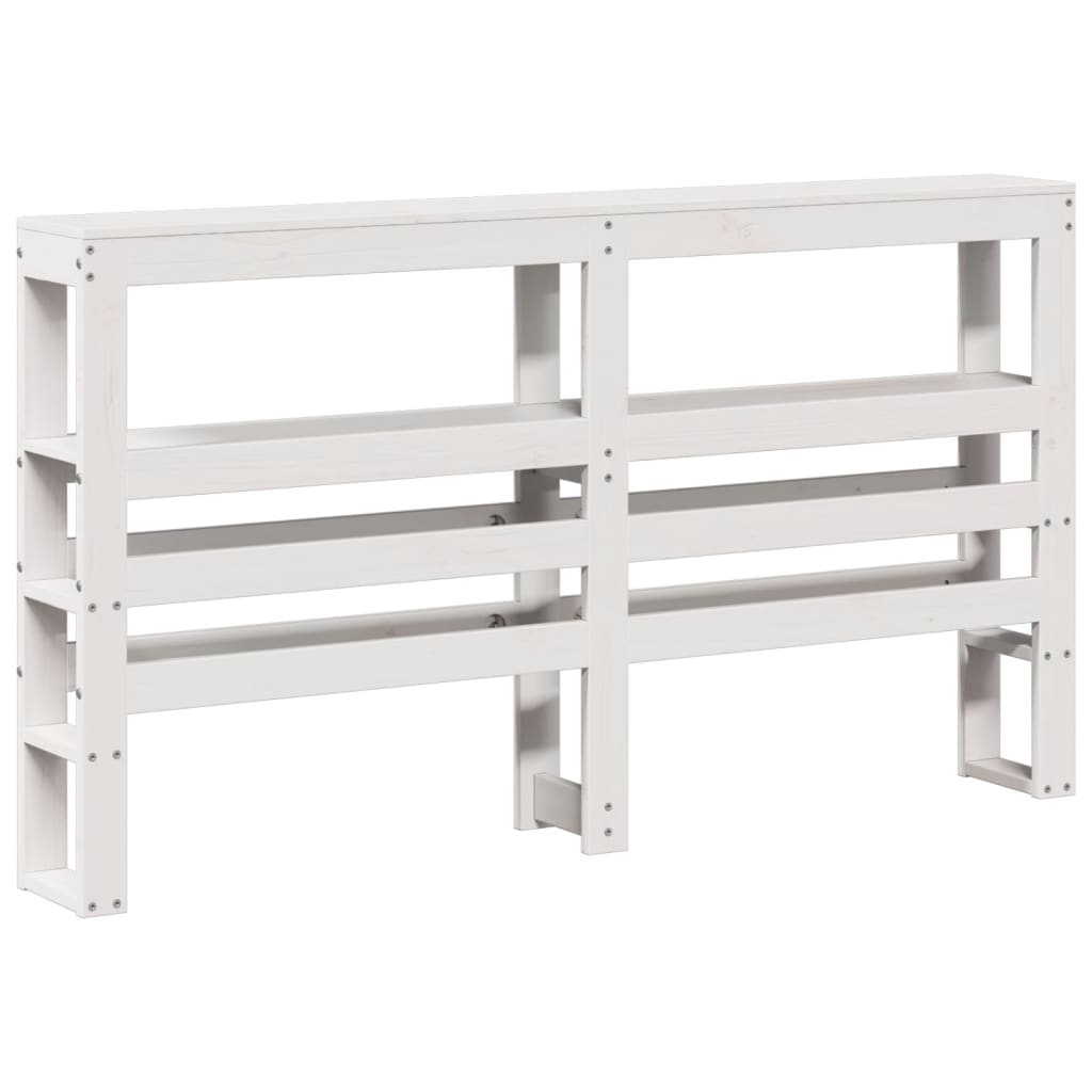 Bed Frame without Mattress White 120x200 cm Solid Wood Pine