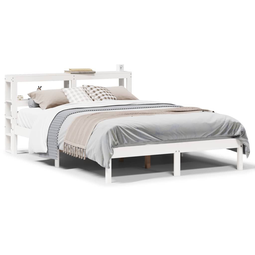 vidaXL Bed Frame without Mattress White 160x200 cm Solid Wood Pine