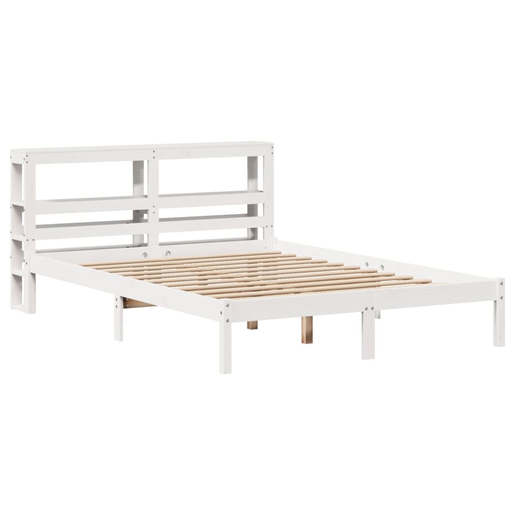 vidaXL Bed Frame without Mattress White 160x200 cm Solid Wood Pine