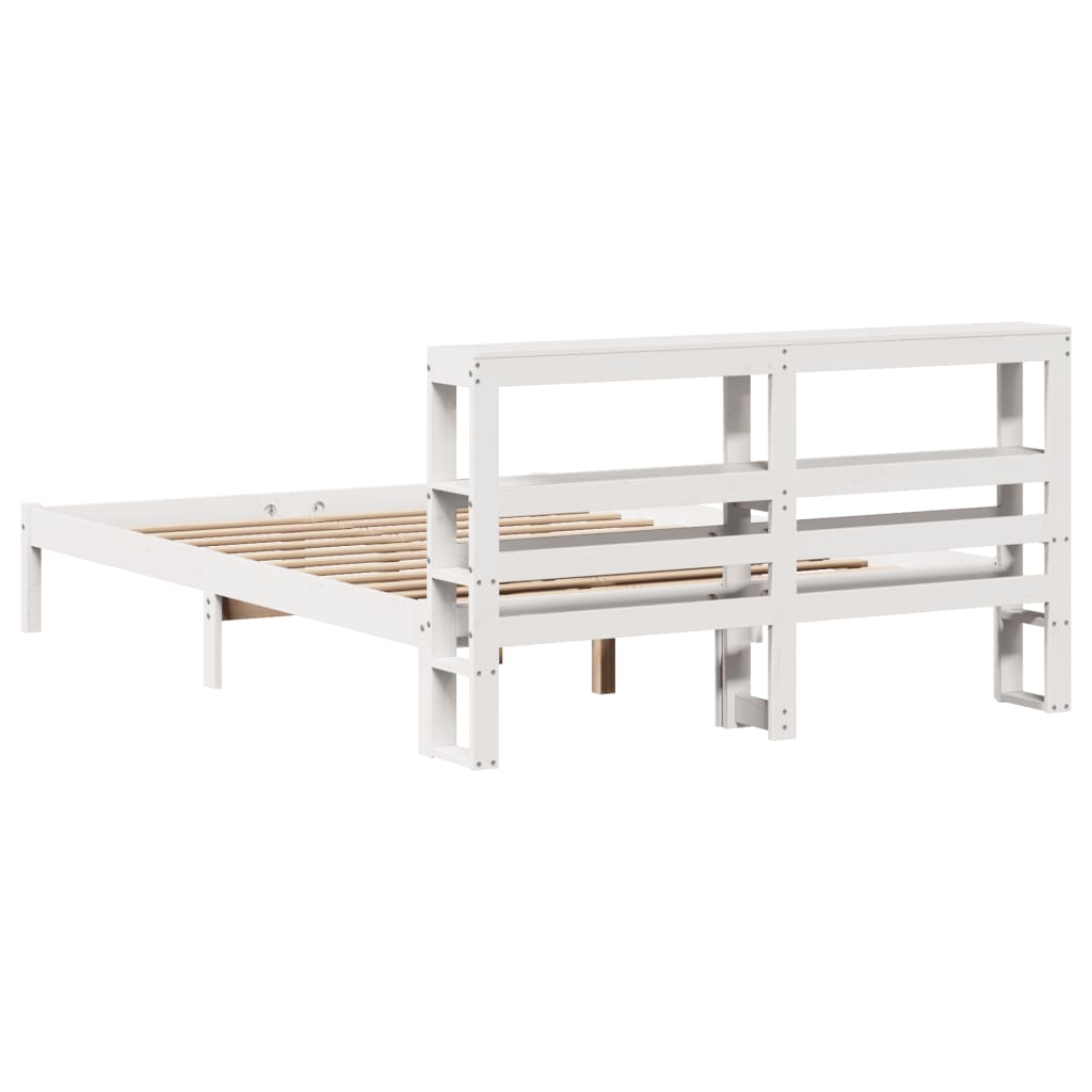 vidaXL Bed Frame without Mattress White 160x200 cm Solid Wood Pine