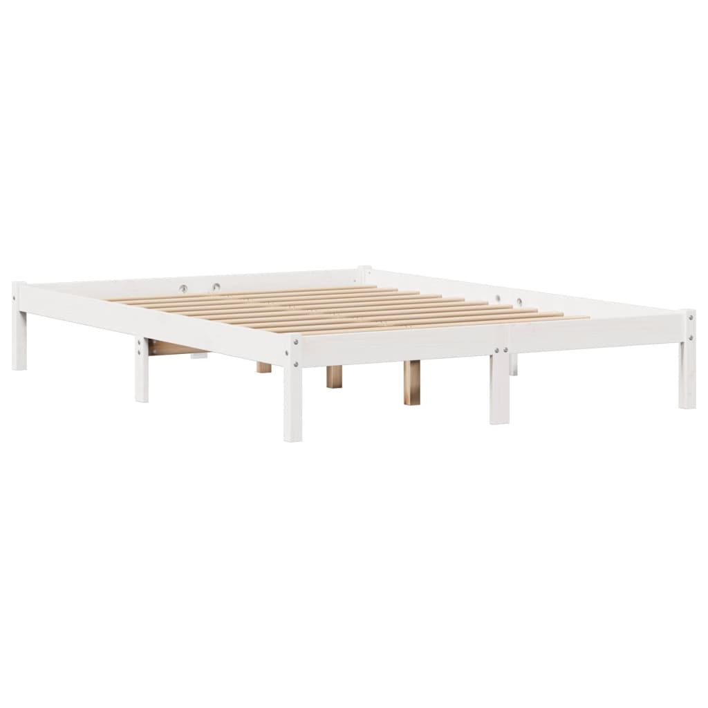 vidaXL Bed Frame without Mattress White 160x200 cm Solid Wood Pine