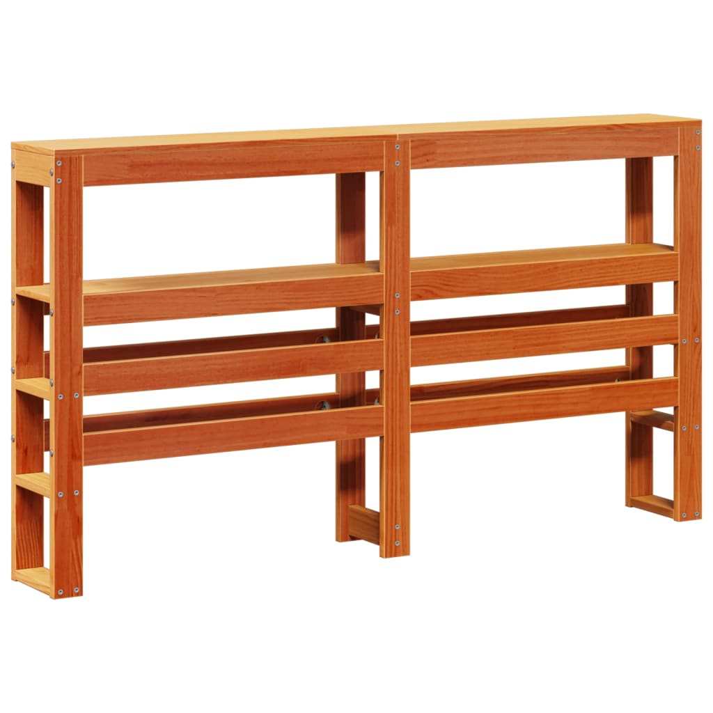 Bed Frame with Headboard without Mattress Wax Brown 160x200 cm