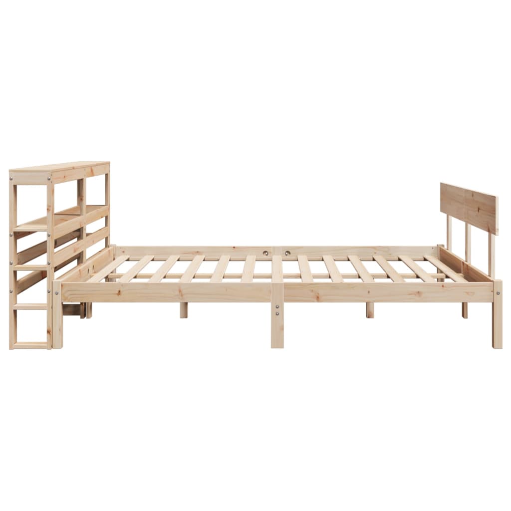 Bed Frame without Mattress 140x190 cm Solid Wood Pine