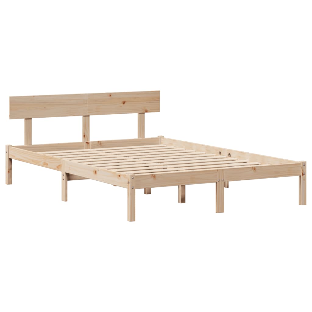 Bed Frame without Mattress 160x200 cm Solid Wood Pine
