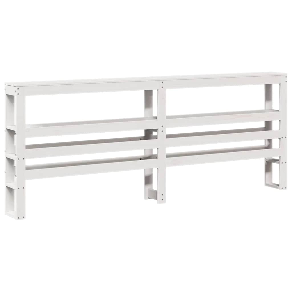 Bed Frame without Mattress White 180x200 cm Super King Solid Wood Pine