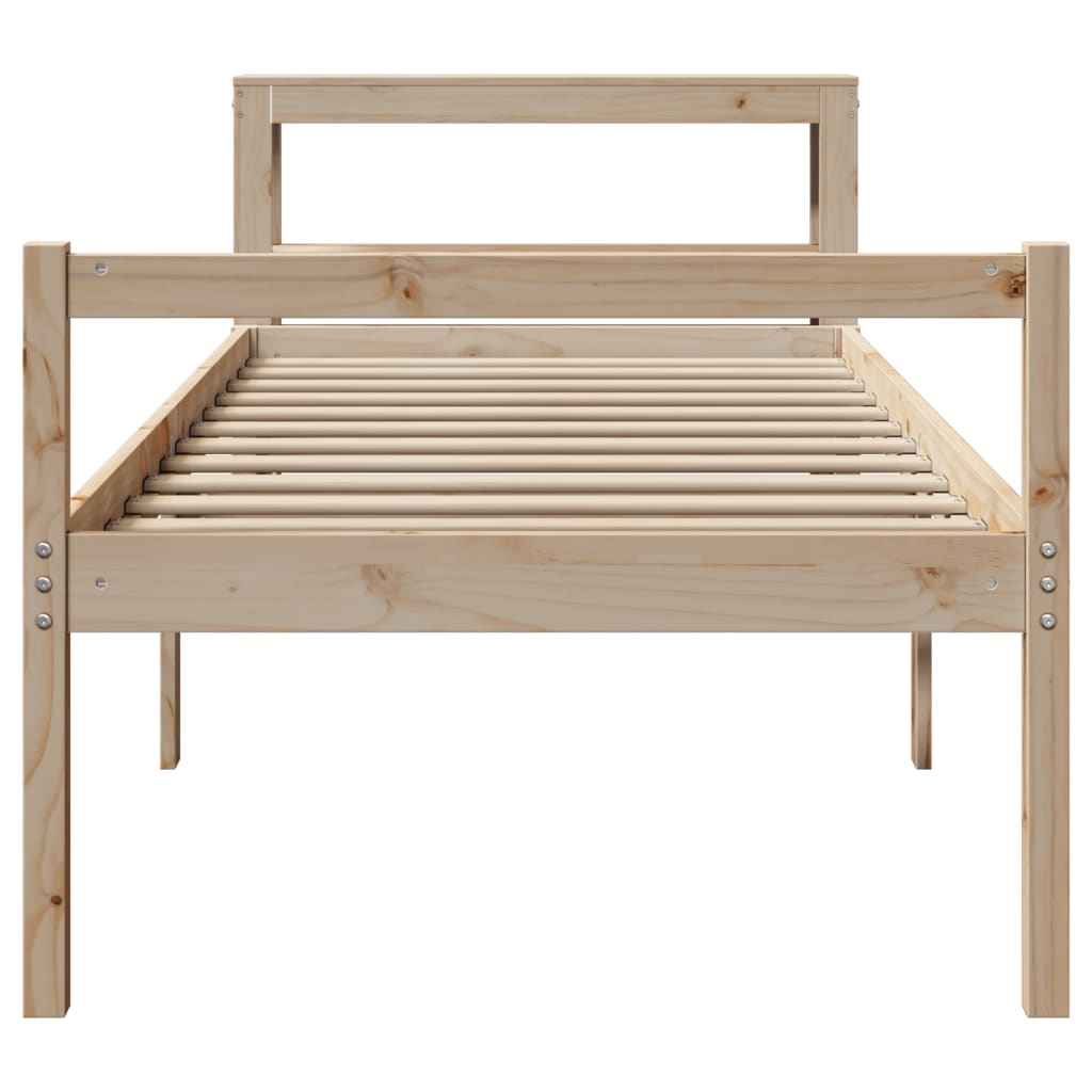 Senior Bed with Headboard without Mattress 75x190 cm Small Single