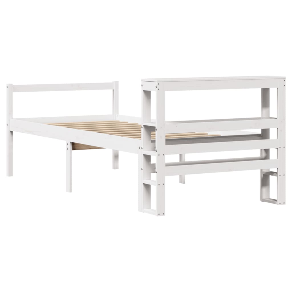 Senior Bed with Headboard without Mattress White 75x190 cm Small Single