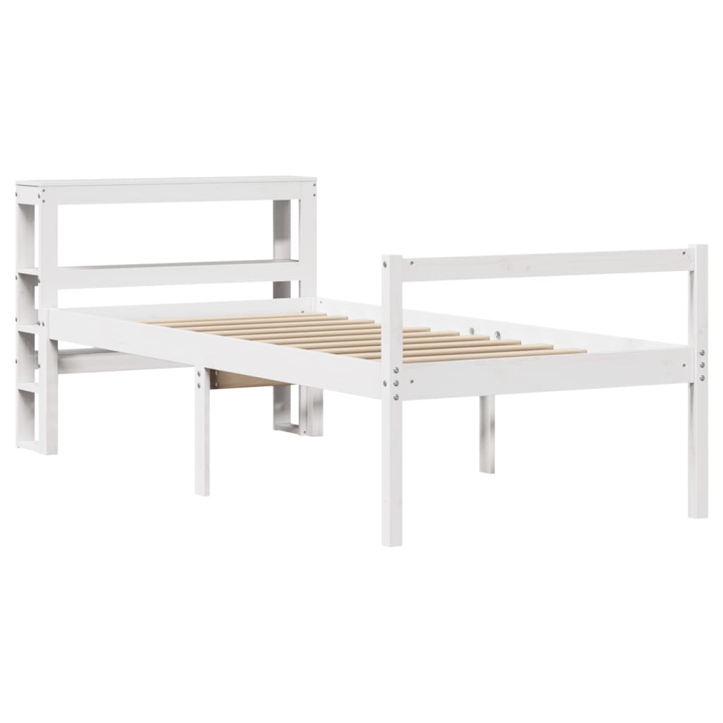 Senior Bed with Headboard without Mattress White 90x200 cm