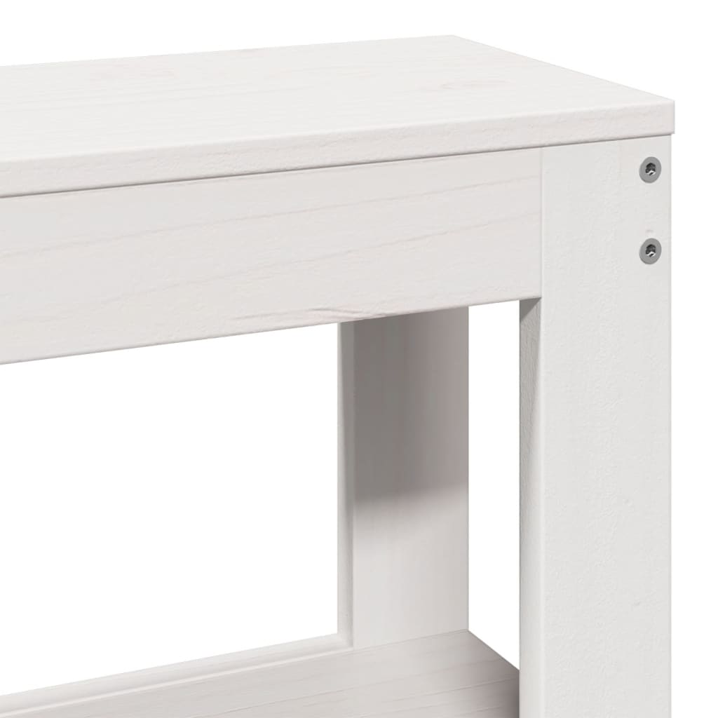 Senior Bed with Headboard without Mattress White 90x200 cm