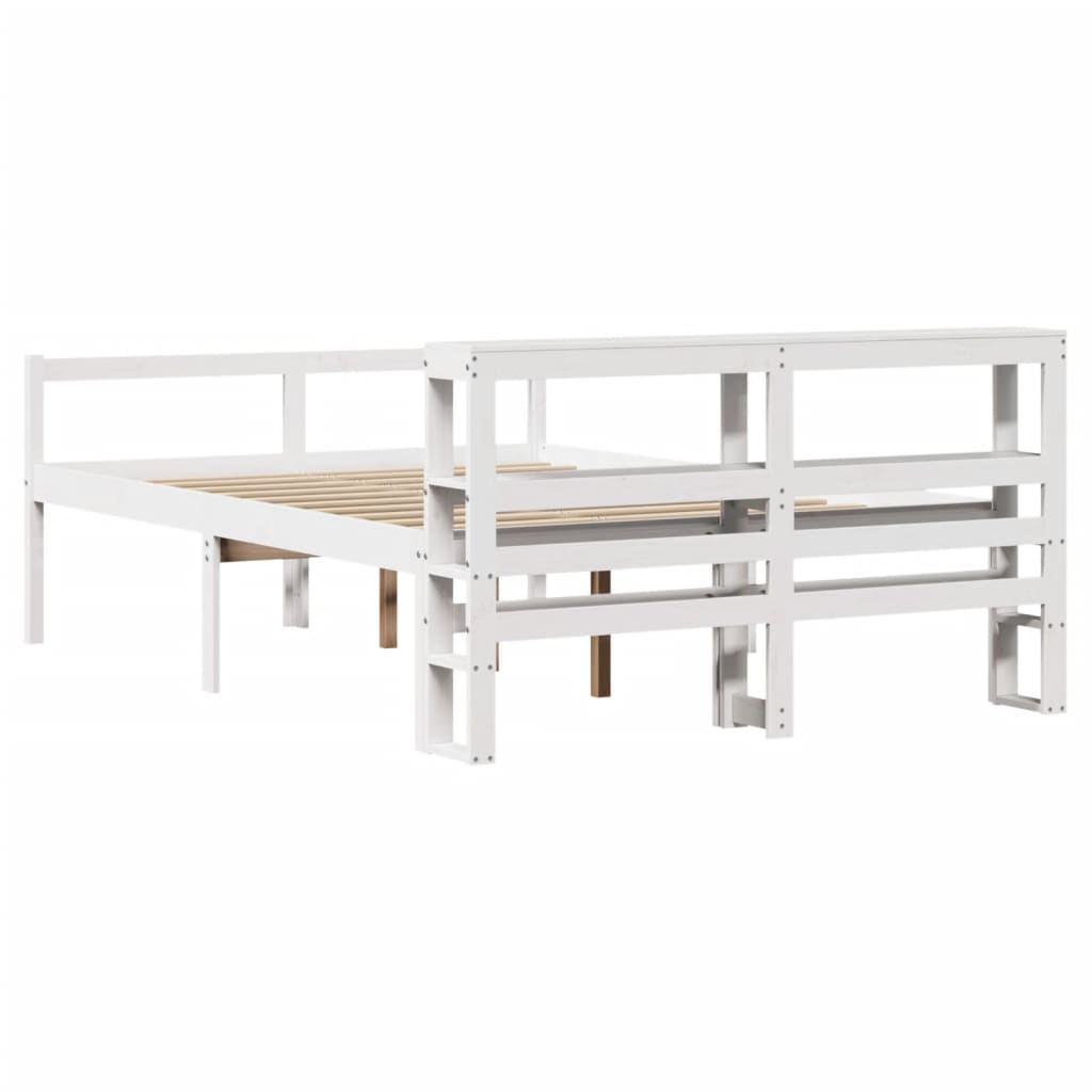 Senior Bed with Headboard without Mattress White 120x200 cm