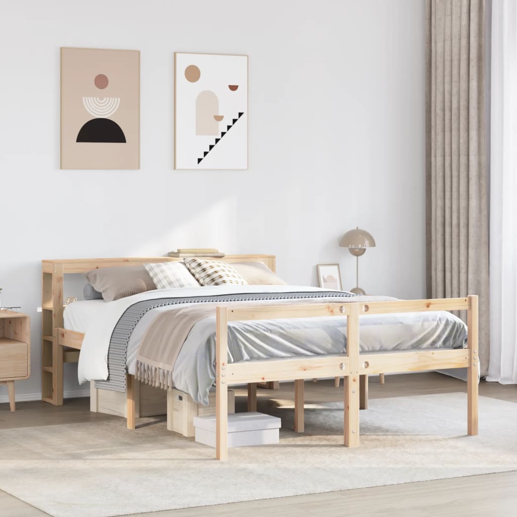 Senior Bed with Headboard without Mattress 140x200 cm