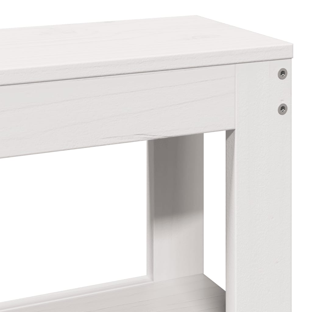 Senior Bed with Headboard without Mattress White 150x200 cm King Size