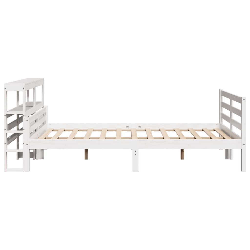 vidaXL Bed Frame with Headboard without Mattress White 120x190 cm Small Double