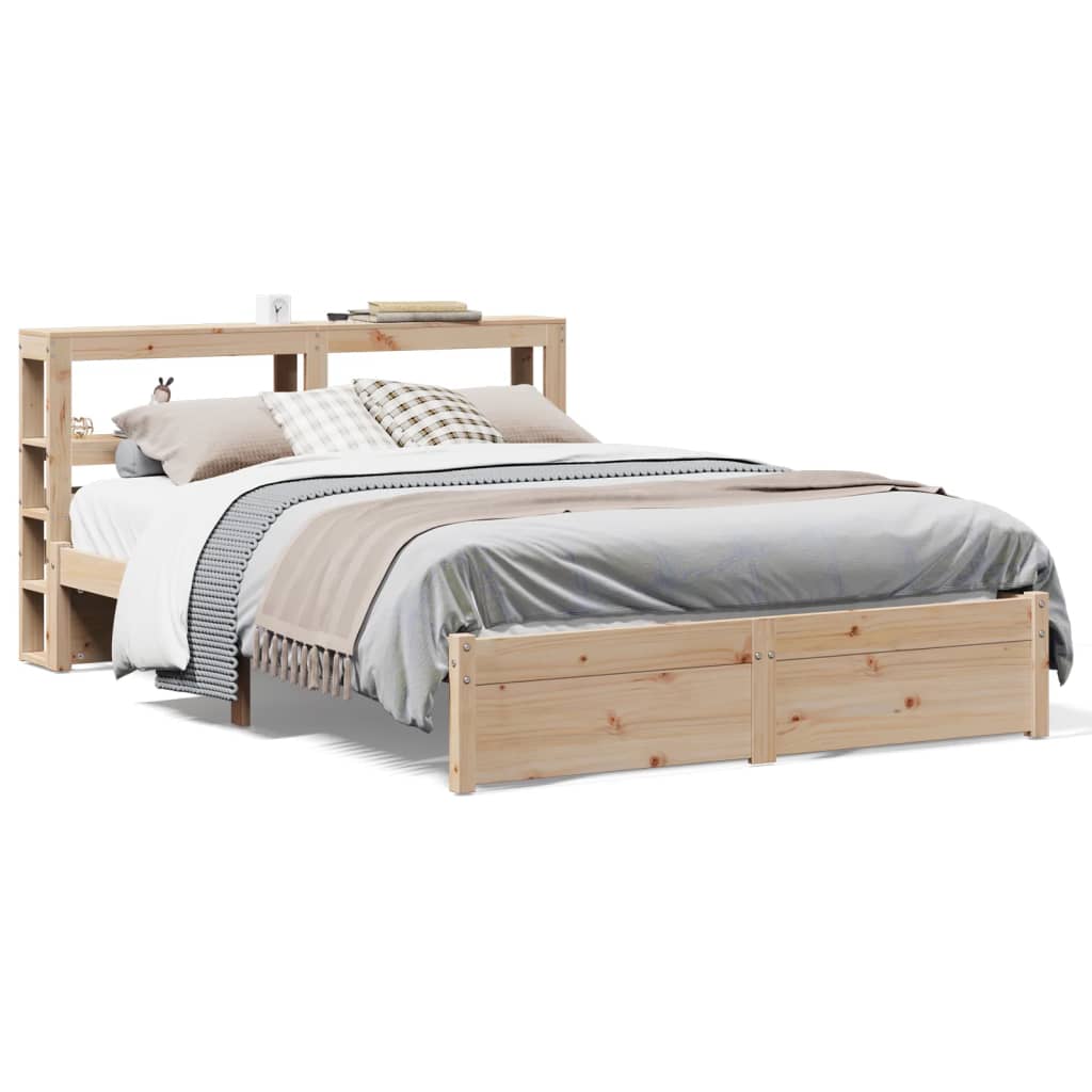 vidaXL Bed Frame with Headboard without Mattress 140x200 cm