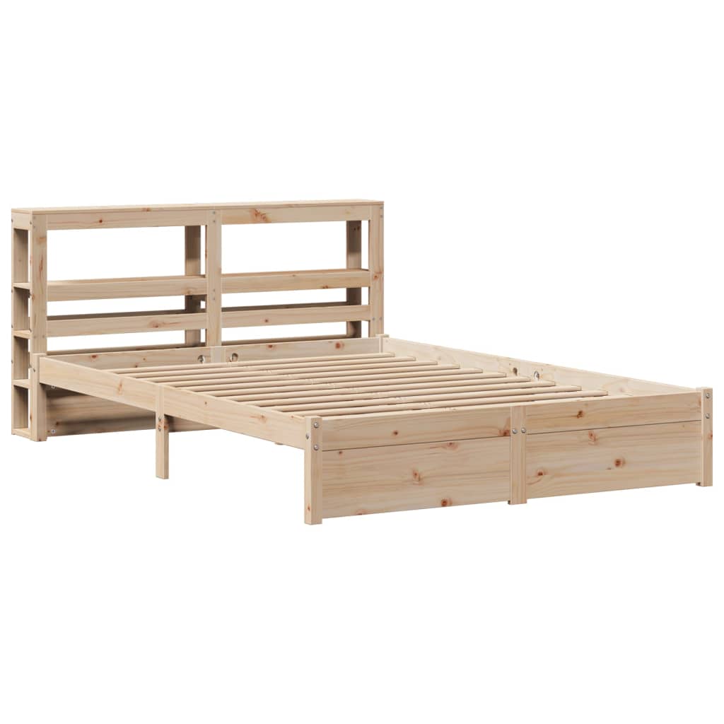 vidaXL Bed Frame with Headboard without Mattress 140x200 cm