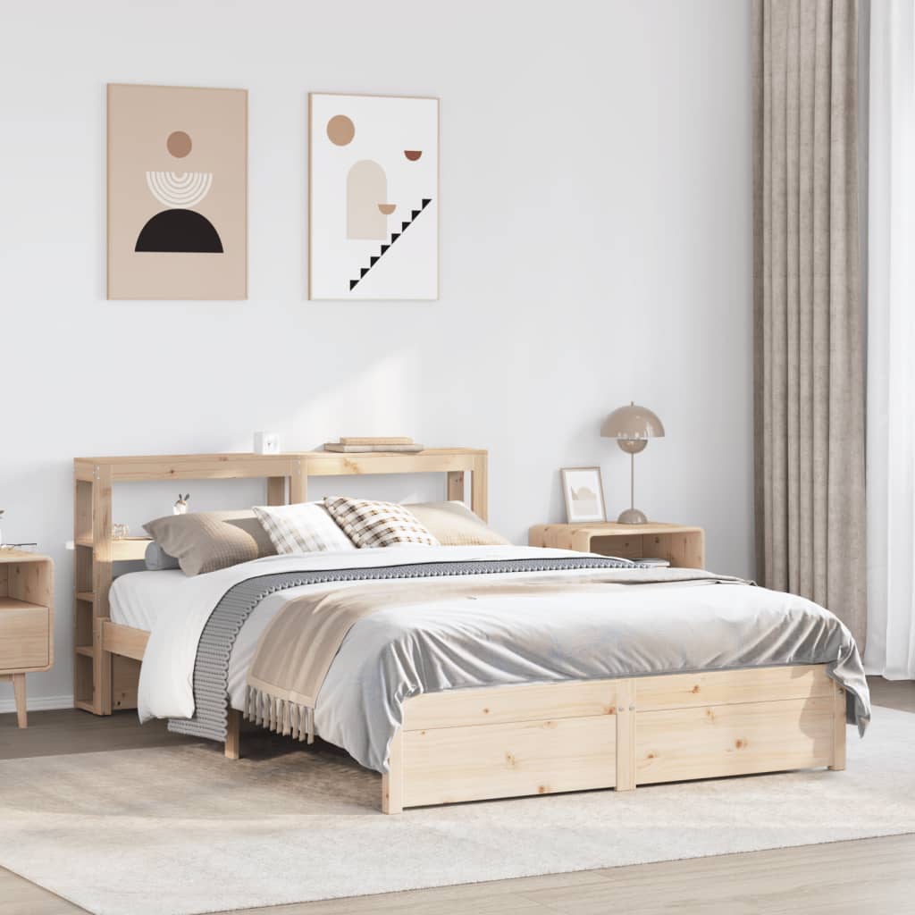 vidaXL Bed Frame with Headboard without Mattress 160x200 cm