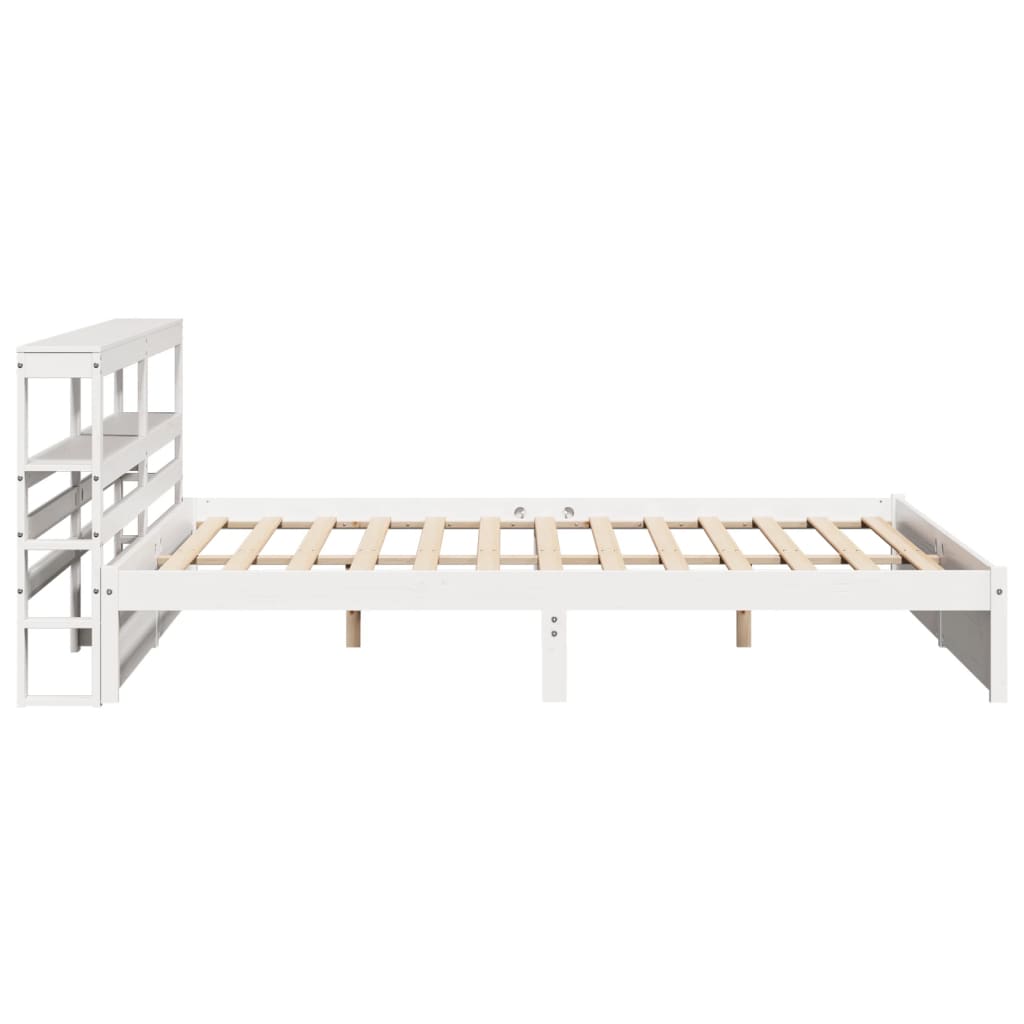 vidaXL Bed Frame with Headboard without Mattress White 200x200 cm