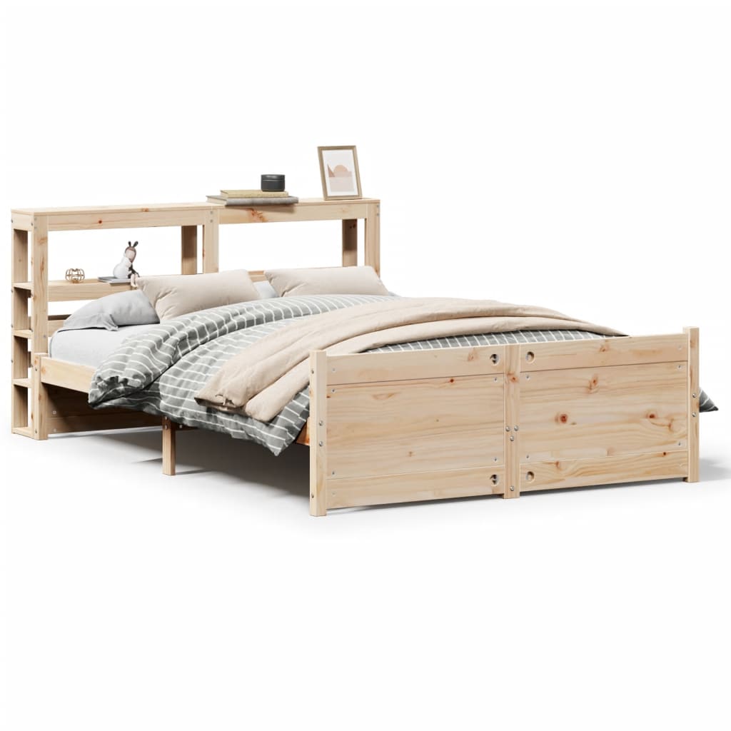 vidaXL Bed Frame with Headboard without Mattress 120x200 cm