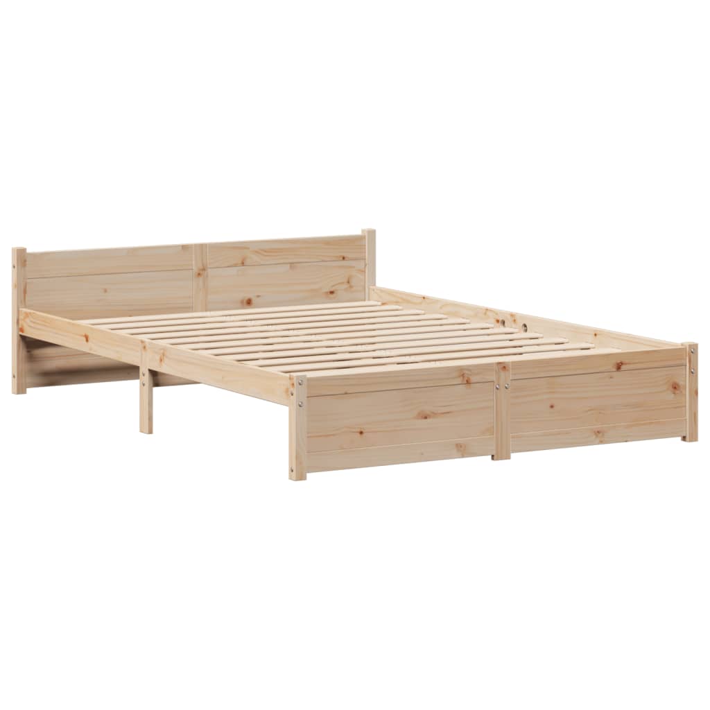 vidaXL Bed Frame with Headboard without Mattress 120x200 cm