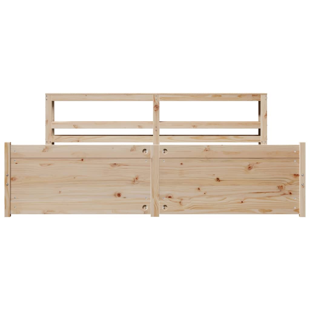 Bed Frame with Headboard without Mattress 200x200 cm
