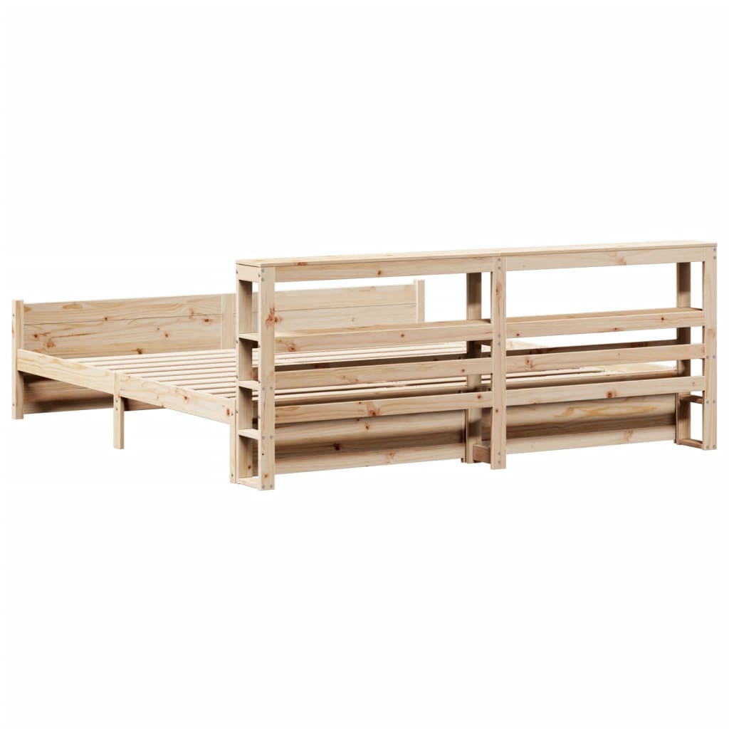 Bed Frame with Headboard without Mattress 200x200 cm