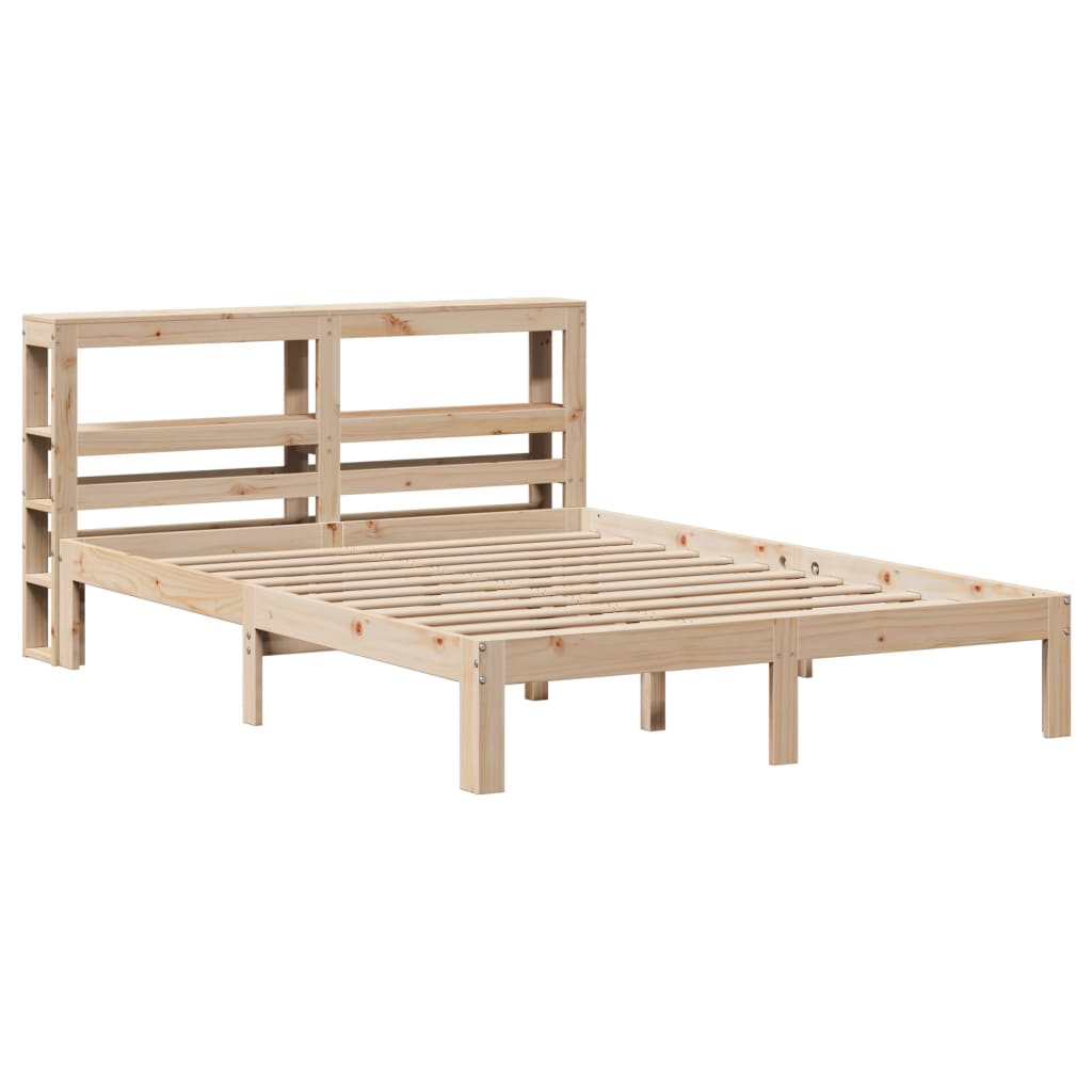 Bed Frame with Headboard without Mattress 140x190 cm
