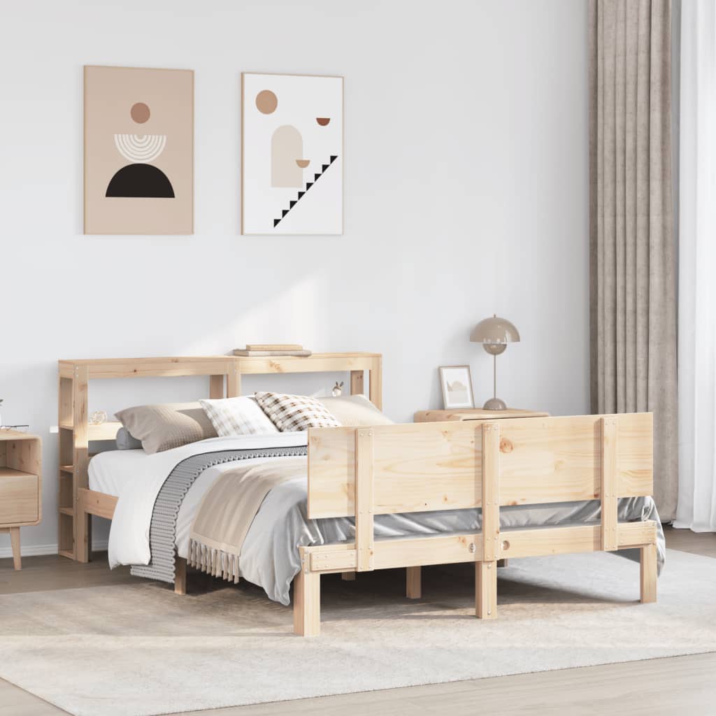 Bed Frame with Headboard without Mattress 120x190 cm Small Double