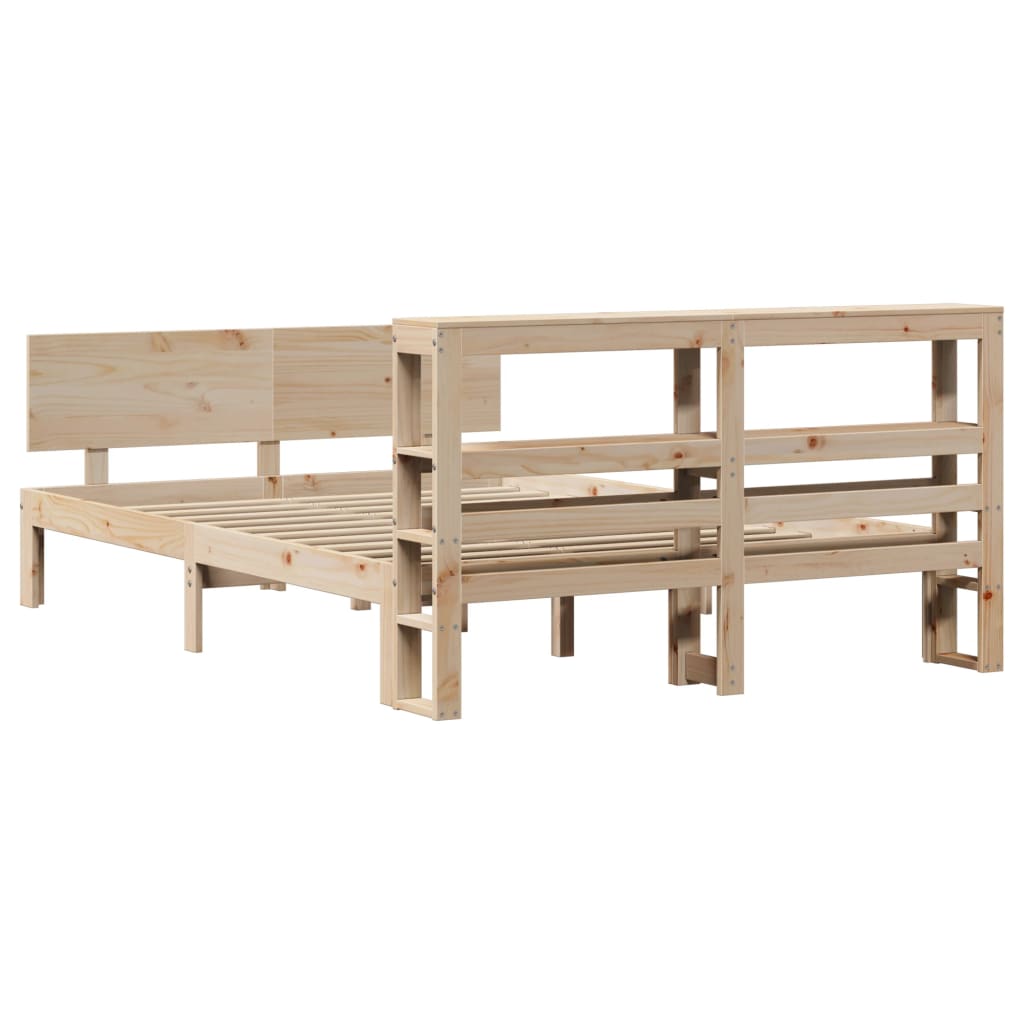 Bed Frame with Headboard without Mattress 140x200 cm