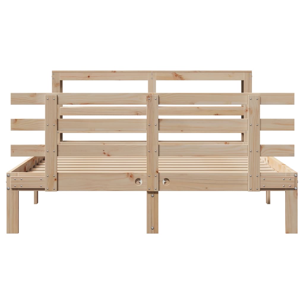 Bed Frame with Headboard without Mattress 120x190 cm Small Double