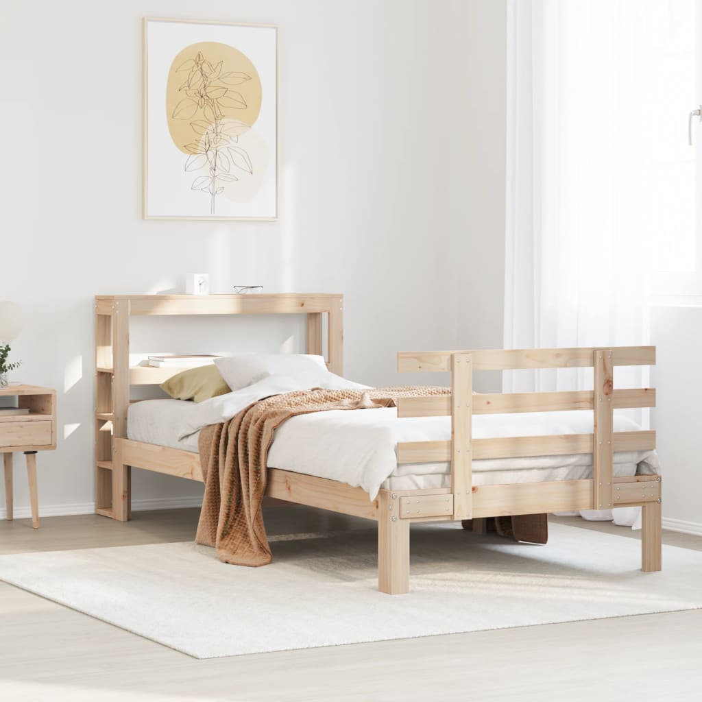 Bed Frame with Headboard without Mattress 90x200 cm