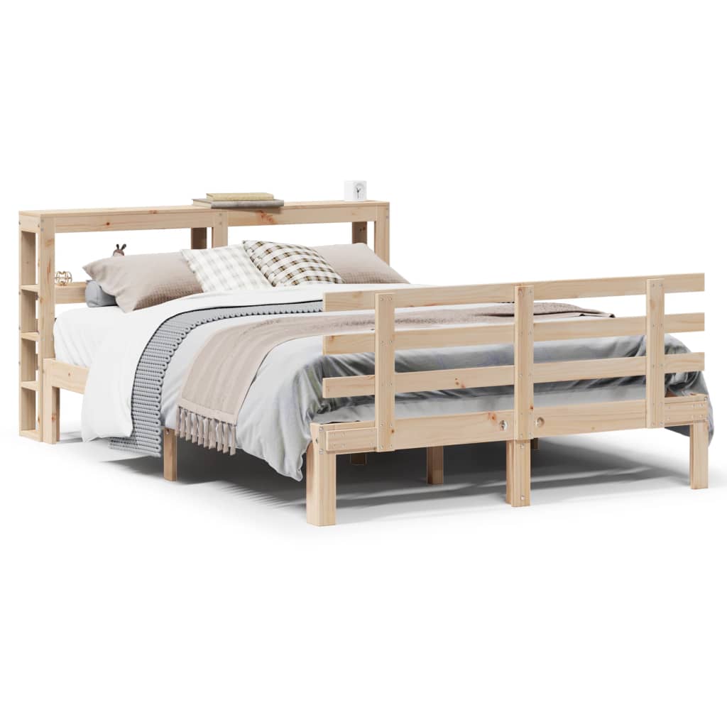 vidaXL Bed Frame with Headboard without Mattress 160x200 cm