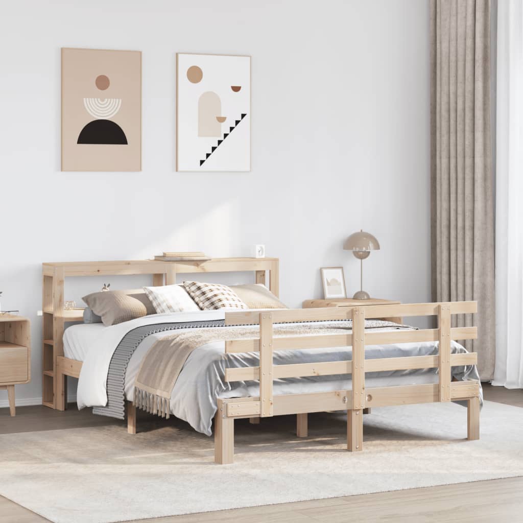 vidaXL Bed Frame with Headboard without Mattress 160x200 cm